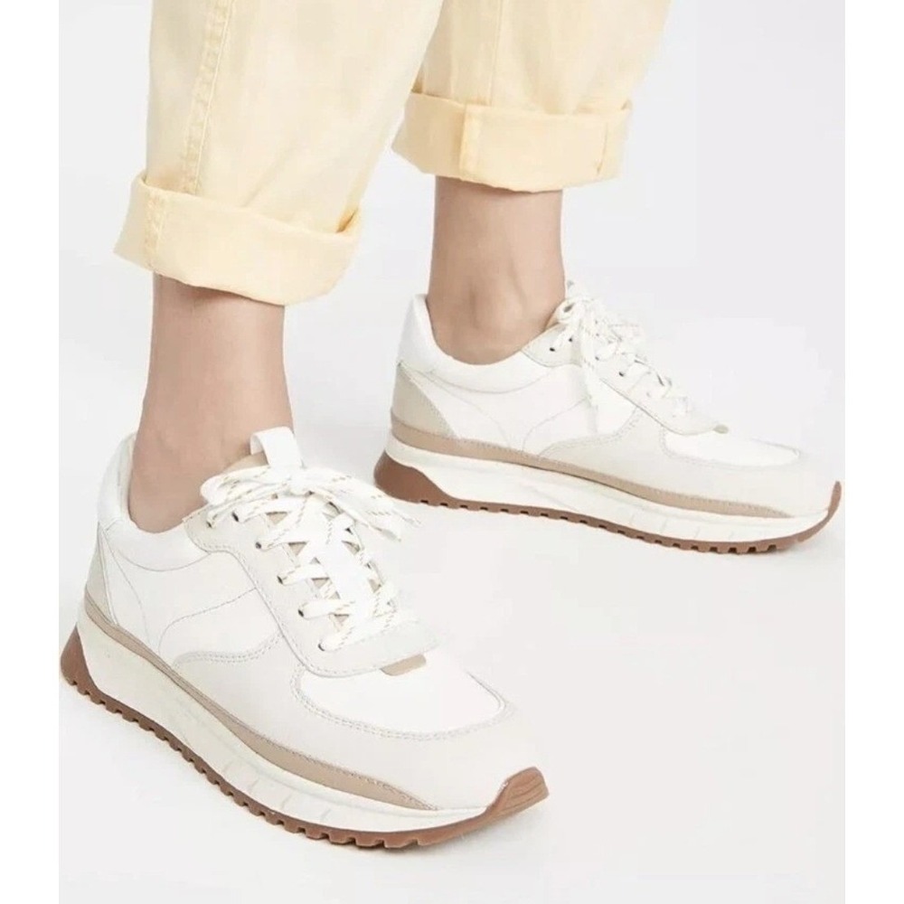 Madewell Kickoff Trainer‎ Shoes Women's Size 8M - Men's 6.5 Leather Sneakers Tan